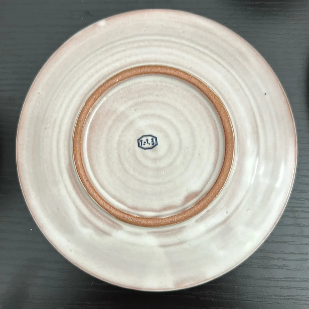 Rare Tachikichi Japanese Pottery Cup & Saucer Set of 5 Vintage In Box
